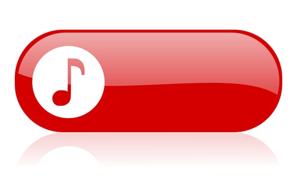 music red web glossy icon