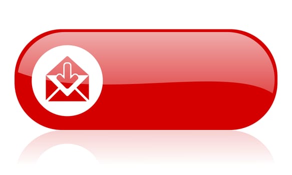 mail red web glossy icon mail