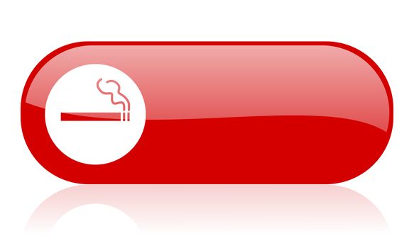 smoking red web glossy icon