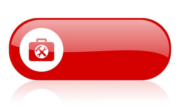 toolkit red web glossy icon