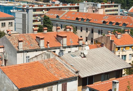 View of the city from the hill Kastel. Pula. Croatia