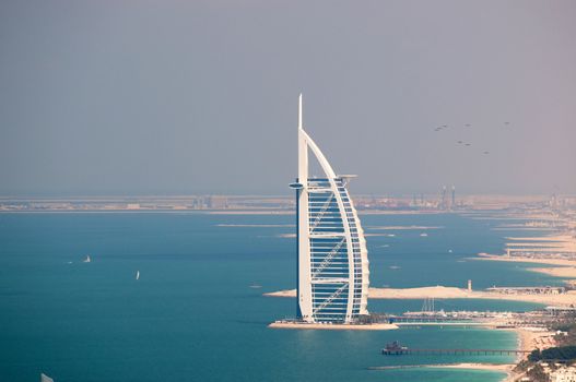 View on Burj Al Arab in Dubai, United Arab Emirates