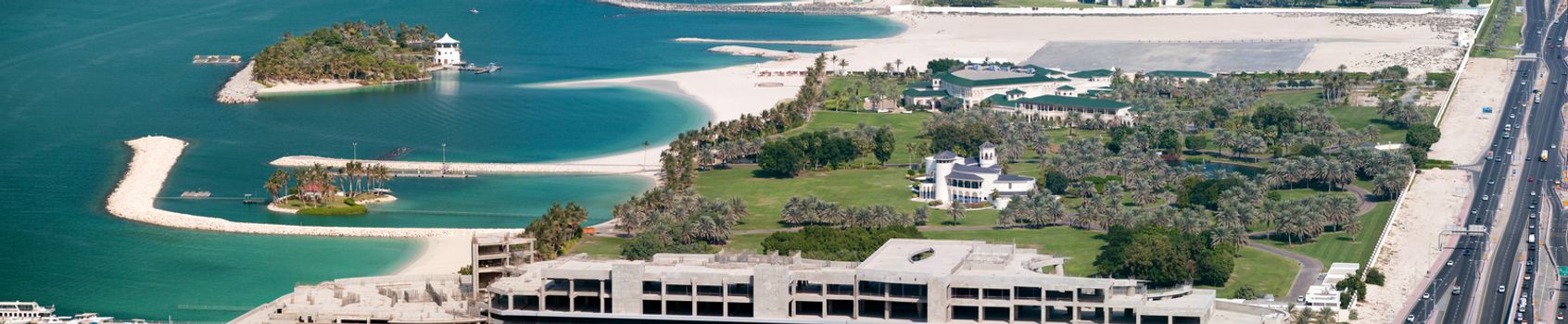 View on Beach Palace of His Highness Sheikh Mohammed Bin Rashid Al Maktoum in Dubai, United Arab Emirates