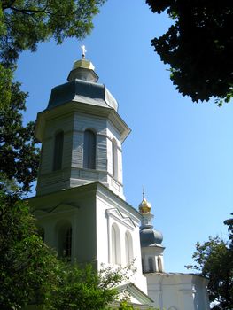 The image of beautiful tower of church