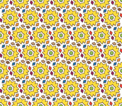 background of yellow suns summer pattern spaced evenly