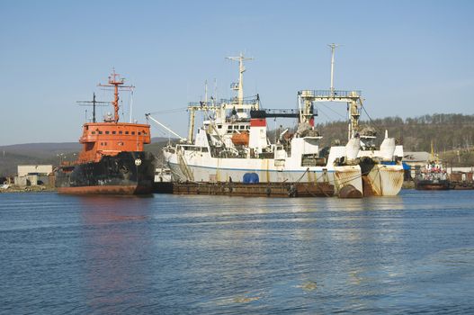 sea port in the south of Sakhalin Island