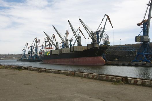 sea port in the south of Sakhalin Island