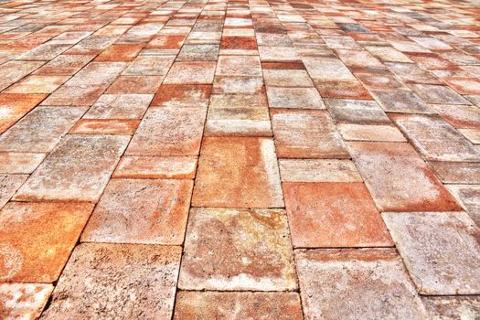 terra cotta paver or tile perspective background