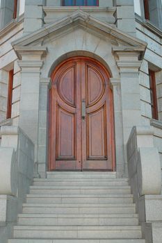 Door and stairs at University of the Free State in Bloemfontein