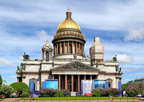 Saint Isaac's Cathedral in Saint Petersburg, Russia