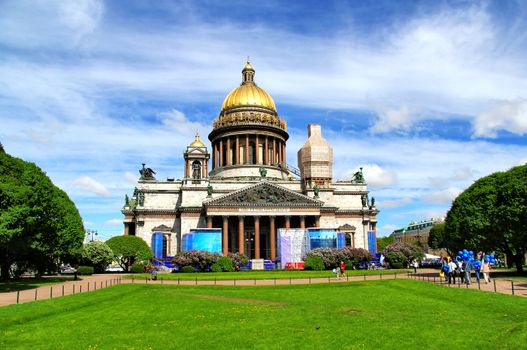 Saint Isaac's Cathedral in Saint Petersburg, Russia