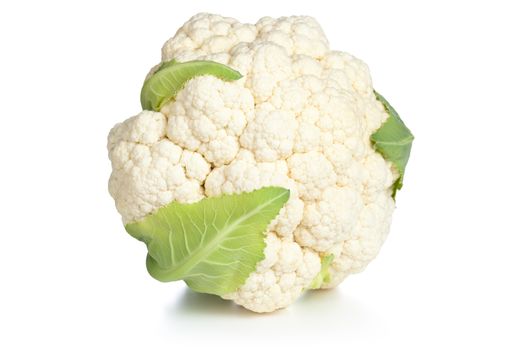 Cauliflower on white background. Studio macro shot