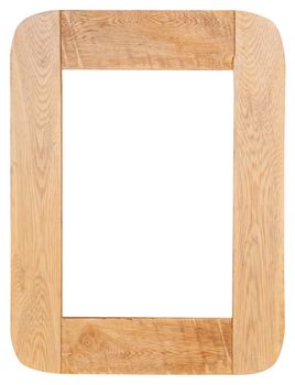 Wood frame isolated on white background