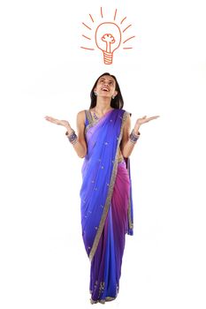 Young Indian woman in traditional clothing.