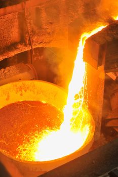 molten hot steel 