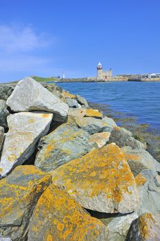 the lighthouse in howth near dublin, ireland