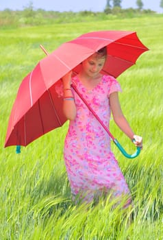 girl with umbrella 