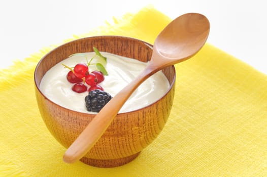 Yogurt with fruits 