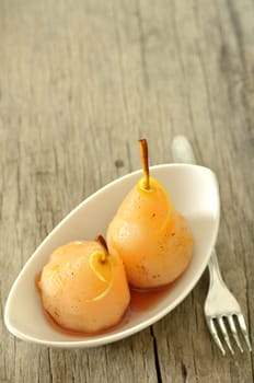 poached pears