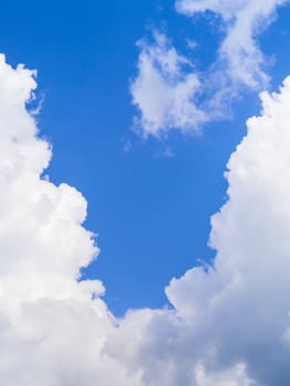 An image of a bright blue sky background