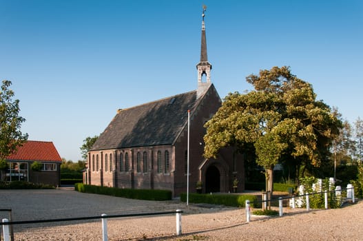 Church in small dutch nvillage called tinte