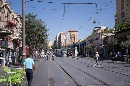 Jaffa street in Jerusalem,Israel