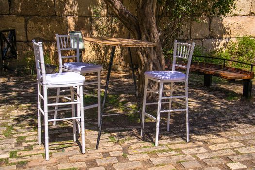 Cafe Inside the walls of the old city in Jerusalem