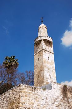 Minaret in the Old City of Jerusalem