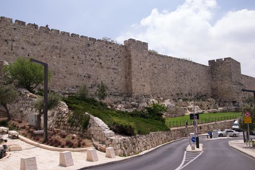 The wall of old Jerusalem.Israel