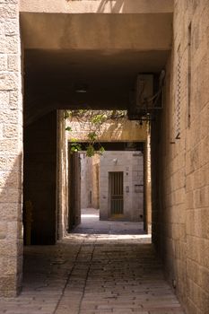 Narrow streets of old city.Jerusalem