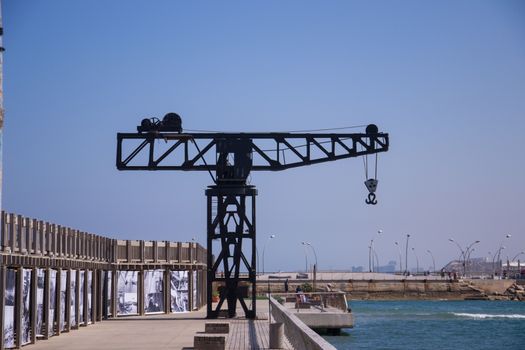 Crane in sea  port