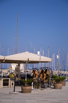 Cafe on sea coast in Tel Aviv