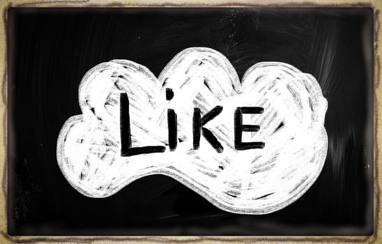 social media concept - text on a blackboard.