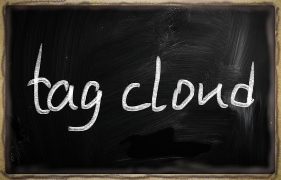social media concept - text on a blackboard.