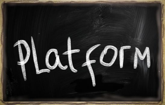 social media concept - text on a blackboard.