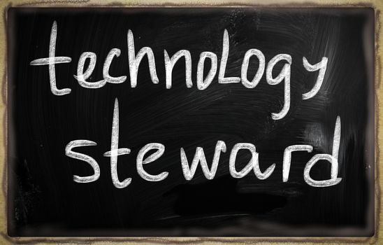 social media concept - text on a blackboard.