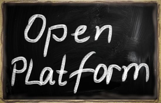 social media concept - text on a blackboard.