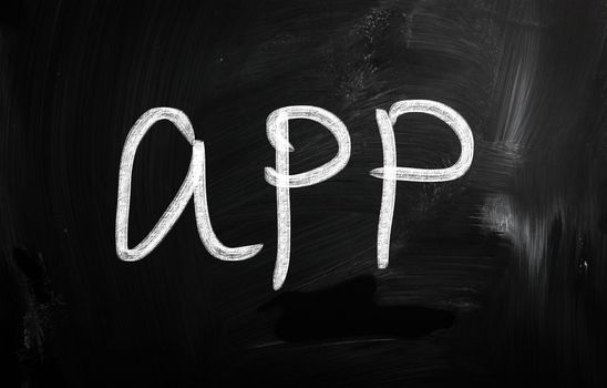 social media concept - text on a blackboard.