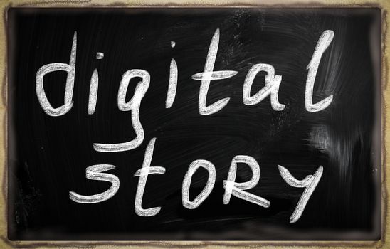 social media concept - text on a blackboard.