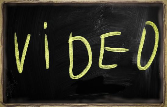 social media concept - text handwritten on a blackboard