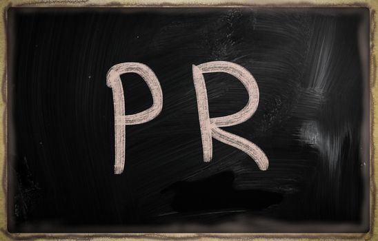 social media concept - text on a blackboard.