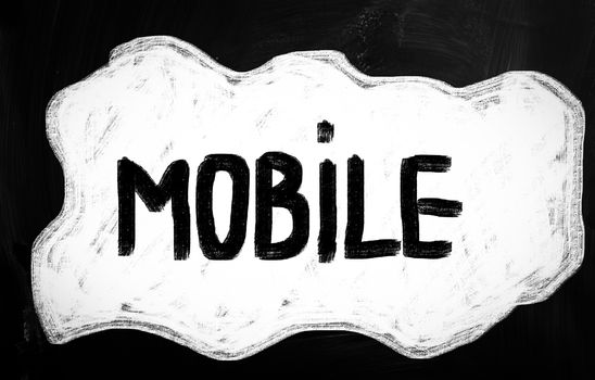 social media concept - text handwritten on a blackboard