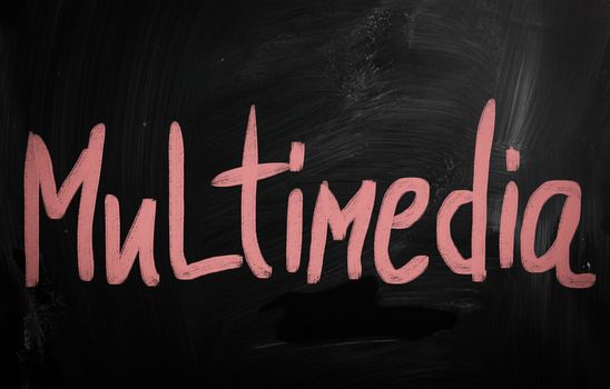social media concept - text handwritten on a blackboard