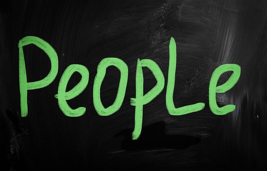 social media concept - text handwritten on a blackboard