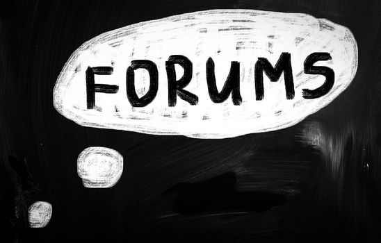 social media concept - text handwritten on a blackboard