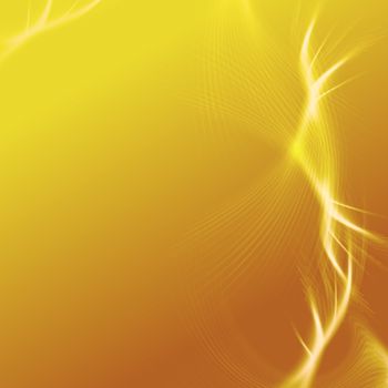 yellow background with abstract white rays lights like stars, lines and net