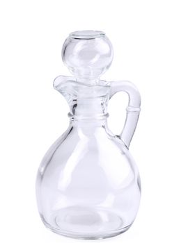 Glass carafe isolated on a white background