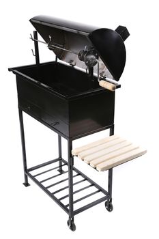 new black barbecue with a cover over