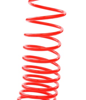 Plastic spring isolated on a white background