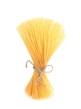 Close up of Spaghetti isolated on white background.